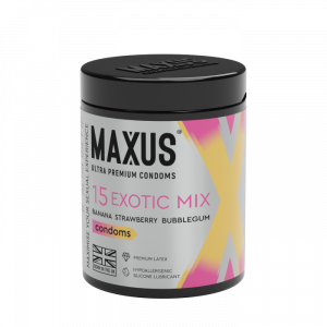 Презервативы "Maxus Exotic Mix" цветные и ароматизированные, 15шт